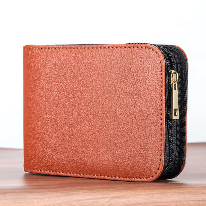 Lanxivi Fountain Pen Roller Pen PU Leather Case for 12 Pens (Coffee) - Image 3